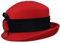 Eleganter Damenhut Magda | Wollfilz wasserdicht | Herbst/Winter, rot, 56/58