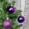 Set of 24 x 30mm Purple Christmas Tree Baubles Shatterproof Christmas Tree Hanging Decoration - Matt, Gloss and Glitter Finish - Purple