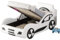 Kinder Autobett 90 x 200cm mit Lattenrost und Stauraum, Kinder Spielbett, Aufregendes Auto Kinderbett für kleine Rennfahrer, Flachbett,ohne Matratze Weiß