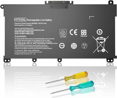 HT03XL 3400mAh L11119-855 Laptop Battery for HP Pavilion 15-CS 15-CW 15-CU 15-DA 15-DB 15-DW 14-CE 14-CF 14-DF 17-CA 15-DW0033NR 15-cu1xxx 15-CS0053CL 17-by0xxx L11421-542 HT03041XL HSTNN-DB8R