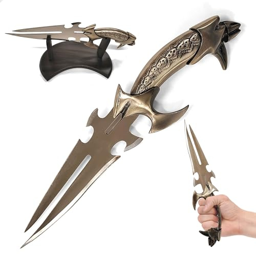 Swords and more Buffy - Jackal Messer | Faith Lehane's Legendäres Messer aus der Serie | Jagdmesser, Fantasymesser | Perfekt für Sammler und Fans der Buffy-Saga | Authentisches Design