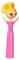 Spülbürste 23 cm lustig Frau bunt Reinigungsbürste pink - gelb