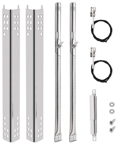 Hipoilk Grill Ersatzteile für Charbroil Performance 2 Brenner 463625219, 463625217, 463673519, 463673517, Char-Broil Grill Heizplatten Brenner Zündrohre
