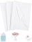 OFFCUP Seidenpapier, 35 Blatt Transparentpapier Tissue Paper 70*50 cm Bastelpapier Transparent Geschenkpapier Glanzpapier Verpackungsmaterial für Geschenktüten, zum Basteln, Papierblumen, Pompoms-Weiß