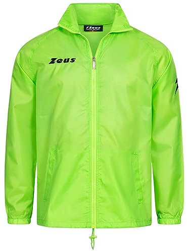 Nucleo Sport Giacca Antipioggia impermeabile Antivento da pioggia Rain Zeus x Uomo Unisex Donna Bambino (M, Verde Fluo)