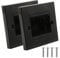 2Pcs Brush Wall Plate, Cable Entry Cover, Single Gang Brush Panel, Wall Cable Cover, Cable Pass Through Insert for Decorate HDMI, TV, Ethernet, Speaker Wires, for Home Office, with 4 Screws, Black