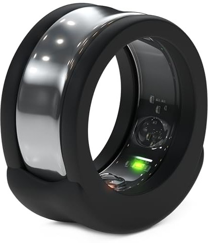 Rinfit Protector de anillo de silicona compatible con Samsung Galaxy Ring y Oura Ring, funda de anillo inteligente, patente de diseño SportFit de EE. UU., color negro, talla 13