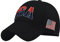 Baseballmütze für Damen und Herren, 2024, für Herren und Damen, neutrale Sommer-Amerika-Flagge, Stickerei, Baseballkappen, Schirme, große Hüte für Damen, Schwarz , One size