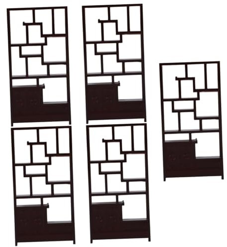 TOYANDONA 5 Stück Miniaturmöbel Mini Bücherregal Mini Hausmöbel Kunststoff Miniatur Aufbewahrung Heimdekoration Kleines Bücherregal Kunststoff Winzige Möbel Mini