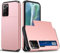 Beajew Handyhülle für Samsung Galaxy Note 20 Case Silikon, mit Kartenfach Silikon TPU Handyhülle Dünn Weiche Stoßfest Flexibel Handy Tasche Bumper Brieftasche Case, Roségold