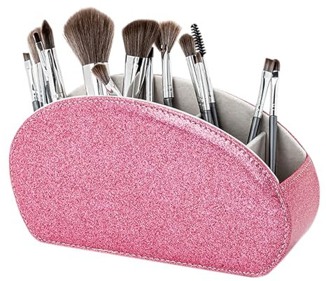EACHPT Fernbedienung Halterung,Fernbedienungshalte mit 5 Fächern,PU- Leder mit Wildlederfutter, Aufbewahrung für TV-Fernbedienungen,Medien-Controller,Bürobedarf,Make-up-Pinsel