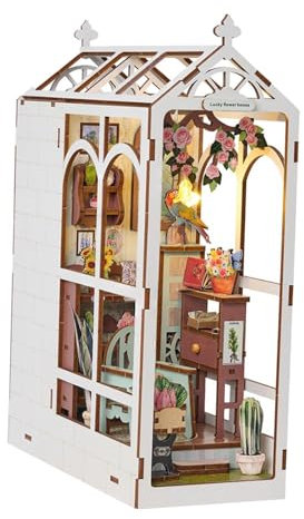 LOVIVER DIY Buchstütze Kits Garten Haus Praktische Dekorative für Schreibtisch Büro Bücherregal