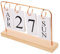STOBOK Rustikaler Schreibtischkalender Handgefertigter Kalender Bürokalender Natürlicher Holzsockel