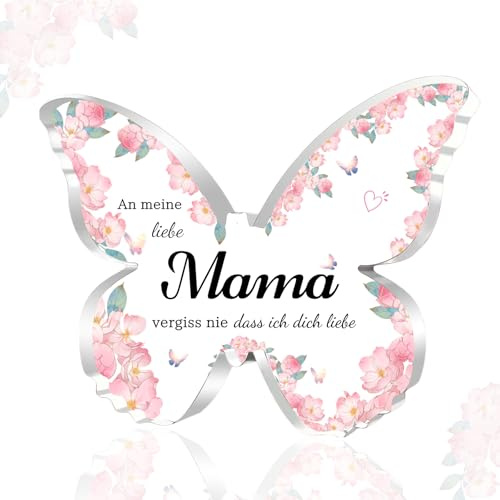 Geburtstagsgeschenk für Mama,Mama Geschenk Geburtstag,Einzigartige Schmetterling-Typ Acryl Heimdekoration,Geburtstag Mama,Geschenk für Mutter,Mutter Geschenke zum Geburtstag,Rosa