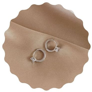 Hypoallergene Mode 925 Silber Sterling Ring Ohrring für Frauen kleine Gold Mutter + Tag + Geschenke für Mama Geburtstagsgeschenk leicht krampfartig Tropfen Ohrringe mit Tränenropfen für Frauen, En