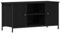 vidaXL black oak tv cabinet - media storage furniture - contemporary tv stand for living room - particle board entertainment unit - 50 kg capacity - metal frame - easy assembly