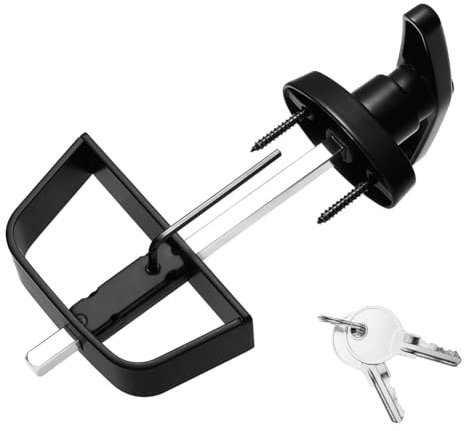 Giuneuow Shed Door Latch Door Hardware Lock for Playhouses, Chicken Coops, 55 Stem