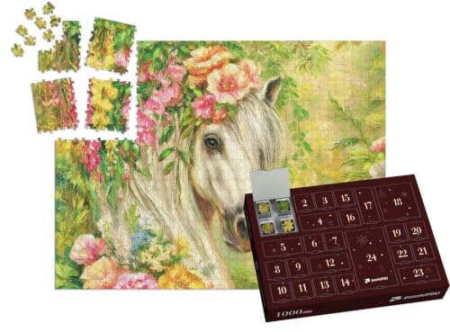 puzzleYOU: Puzzle-Adventskalender | „Pferde-Magie im Blumengarten“