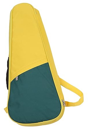 Kikumi Bunte Ukulele -Hülle, Oxford -Stoff, Verstellbare Schultergurte, Gepolsterte Ukulele Bag Rucksack für 23/24, Gelb Dunkelgrün, Traditionell (Gelb dunkelgrün)