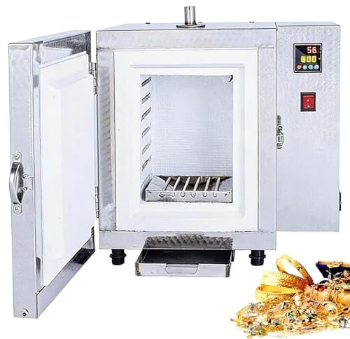 twostronking 1500-W-Muffelofen, Elektrischer Schmelzofen, Mit LED-Anzeige, Vierseitiger Beheizung, Segmentierter Temperaturregelung, Max. 800 °c, Zum Brennen Von Wachs- Und Gipsformen