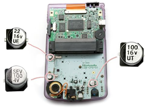 RetroRetter Kondensatoren für GameBoy Color Mainboard - GBC Platine