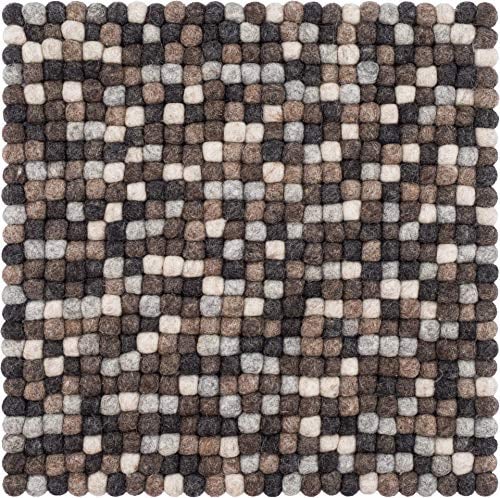 myfelt Filzkugel Sitzauflage Stuhlauflage - Néla - 36x36 cm, grau
