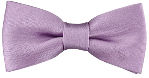 TigerTie - Kleinkinder Baby Fliege in dunkles flieder mit Gummizug 29 bis 40 cm Halsumfang verstellbar + Aufbewahrungsbox