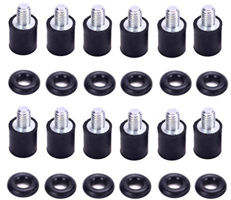 Lot de 12 entretoises anti-vibrations M3 pour contrôleur de vol - Vis fixes souples avec anneaux de rondelle en caoutchouc pour Naze32 CC3D F3 F4