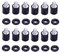 Lot de 12 entretoises anti-vibrations M3 pour contrôleur de vol - Vis fixes souples avec anneaux de rondelle en caoutchouc pour Naze32 CC3D F3 F4