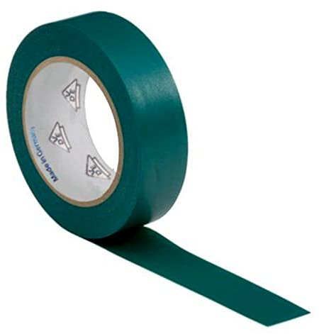 CABLEPELADO Nastro isolante per impianti elettrici - Nastro adesivo - Nastro elettrico - Autoadesivo e resistente per proteggere - 19 mm x 20 metri - Verde