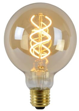 LUCIDE G95 - Glühfadenlampe - Ø 9,5 cm - LED Dim. - E27-1x4,9W 2200K - Amber