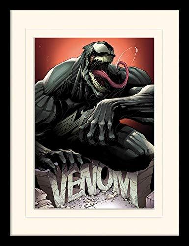 1art1 Venom Poster Stein Gerahmtes Bild Mit Edlem Passepartout | Wand-Bilder | Im Bilderrahmen 40x30 cm