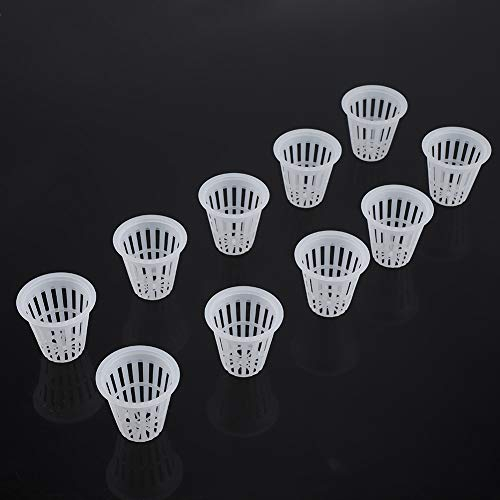 10 Unidades/Set Macetero Plástico Transparente con Ranuras Transpirables para Plantas Jardín Balcón Hidroponía Blanco Ollas Plástico Copas Plantas Guardería Canasta Neto