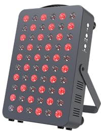 Hooga Red Light Therapy Panel – 660nm Red & 850nm Near Infrared Light Therapy Device, LED Light Therapy Lamp for Face & Body, 60 LEDs, Timer, Stand, Carrying Handle – HG300