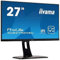 iiyama Prolite XUB2792HSU-B1 Monitor de 27 FullHD (1920x1080, panel IPS, 16:9, 75Hz, 4ms, 1 VGA, 1 HDMI, 1 Displayport, 2 USB2.0, Regulable en altura, Pivotante) Negro Mate
