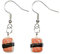 Miniblings Sushi Ohrringe Hänger Nigiri Fisch Essen Japanische Küche rosa schräg - Handmade Modeschmuck I Ohrhänger Ohrschmuck versilbert