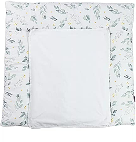 Puckdaddy Flora | Zweige-Muster | Wickelauflage 77x75cm | 100% Baumwolle | OEKO-TEX geprüft | Weiche und sichere Wickelunterlage für Babys | Optimaler Komfort und Stil