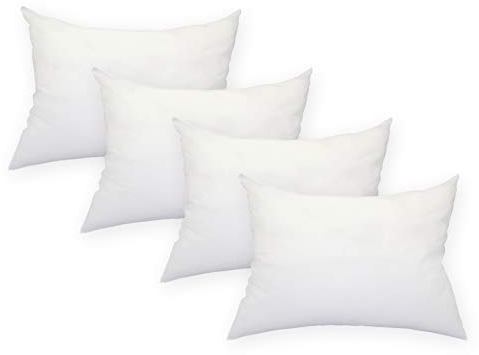 Haus und Deko 4er Set Füllkissen Innenkissen Polyester Sofakissen Kopfkissen Kissen Weiß Inlett (50 x 70 cm)