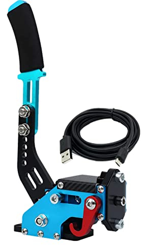 Obokidly Upgrade USB-Handbremse mit Klemmträger G920, nur kompatibel mit Xbox One für Simracing-Spiel, Sim-Rig, nicht kompatibel mit PC (blau)