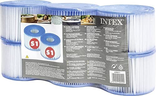 Intex 29011 PureSPA Filterkartusche Typ S1, 6er Blau, Weiß