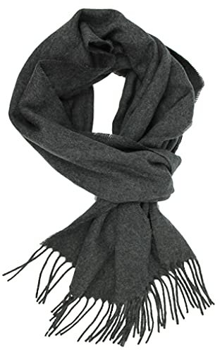 Rotfuchs Schal Herrenschal Damenschal Winterschal Unisex einfarbig weich und anschmiegsam ((L X B) 180 x 28 cm, anthrazit)