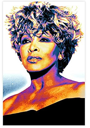 LINYUYI Singer Tina Turner 63 Canvas Poster Bedroom Decor Sports Landscape Office Room Decor Gift Unframe:12x18inch(30x45cm)