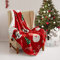 Vertvie Weihnachten Sherpa Fleece Decke Kariert Flauschige Flanelldecke Dicke Kuscheldecke Plüsch Fleecedecke Wohndecke Rot Sofadecke Weiche Warm Überwürfe Couchdecke (Weihnachtsmann,127x152 cm)