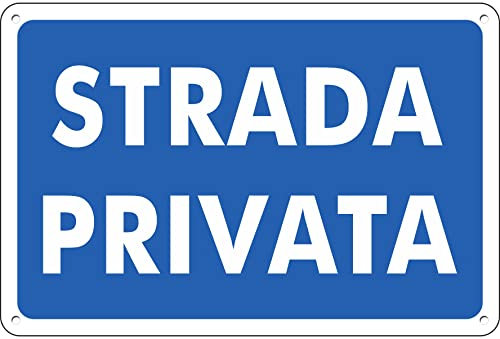 Pubblimania STRADA PRIVATA Cartello in Alluminio Ecobond ottimo per uso esterno o interno, spessore 3 mm (Cm 20x30)