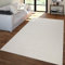 TT Home Wohnzimmer Teppich Kurzflor Unifarbendes Design Modern Und Zeitlos, Farbe: Creme, Größe:140x200 cm