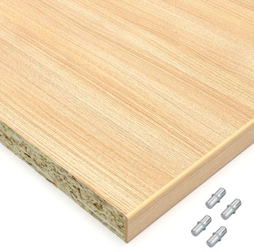 X57 Einlegeboden Regalboden Holzboden 19mm nach Wunschmaß max. 1000mm breit x 600mm tief Zuschnitt Anfertigung 2mm Umleimer ABS Kante (Eiche)