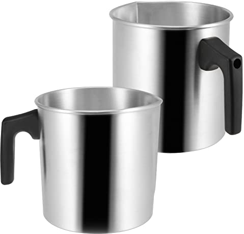 MANCHAP 2 Pack 1.2L Candle Melting Pot, DIY Wax Melting Pot, Candle Melt Jug Wax Melting Pouring Pitcher with Heat-Resistant Handle for Candle Making and Soap Making DIY Crafts