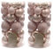 60 Blush Pink Christmas Baubles Rose Gold Shatterproof Tree Decor Glitter Shiny
