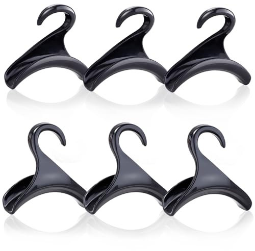 LIUCONGBD 6PCS Purse Handbag Hanger Hooks Closet, Handbag Storage Purse Hooks, Bag Rack Organizer for Hanging Tote Bag Backpacks Satchels Crossovers Scarf Belt and Tie (Black)