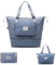 Groß Sporttasche für Herren und Damen Faltbare Reisetasche with Fixed Shoulder Strap Crossbody Bag Travel Bag with Wet Bag Lightweight Waterproof Travel Handbag (Blau)